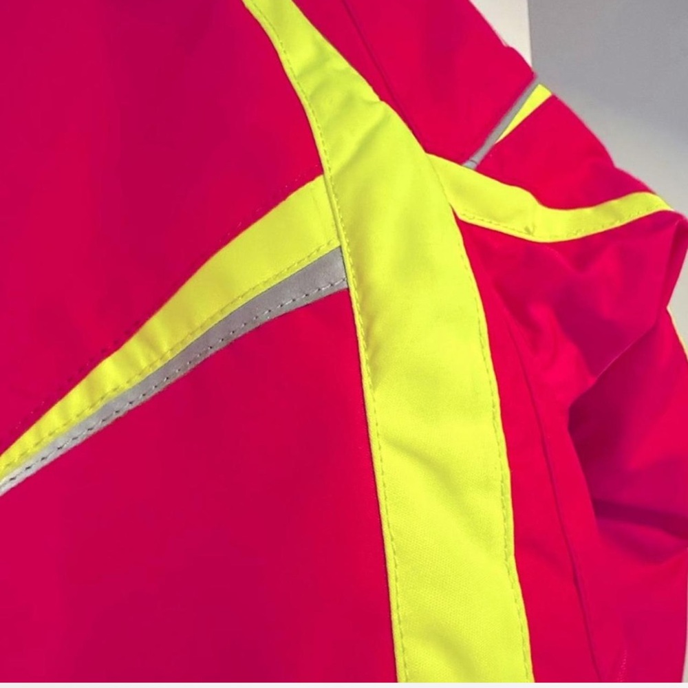 FXR Hot Neon Pink and Yellow Hivis Snowmobile Jacket Small - Picture 3 of 7